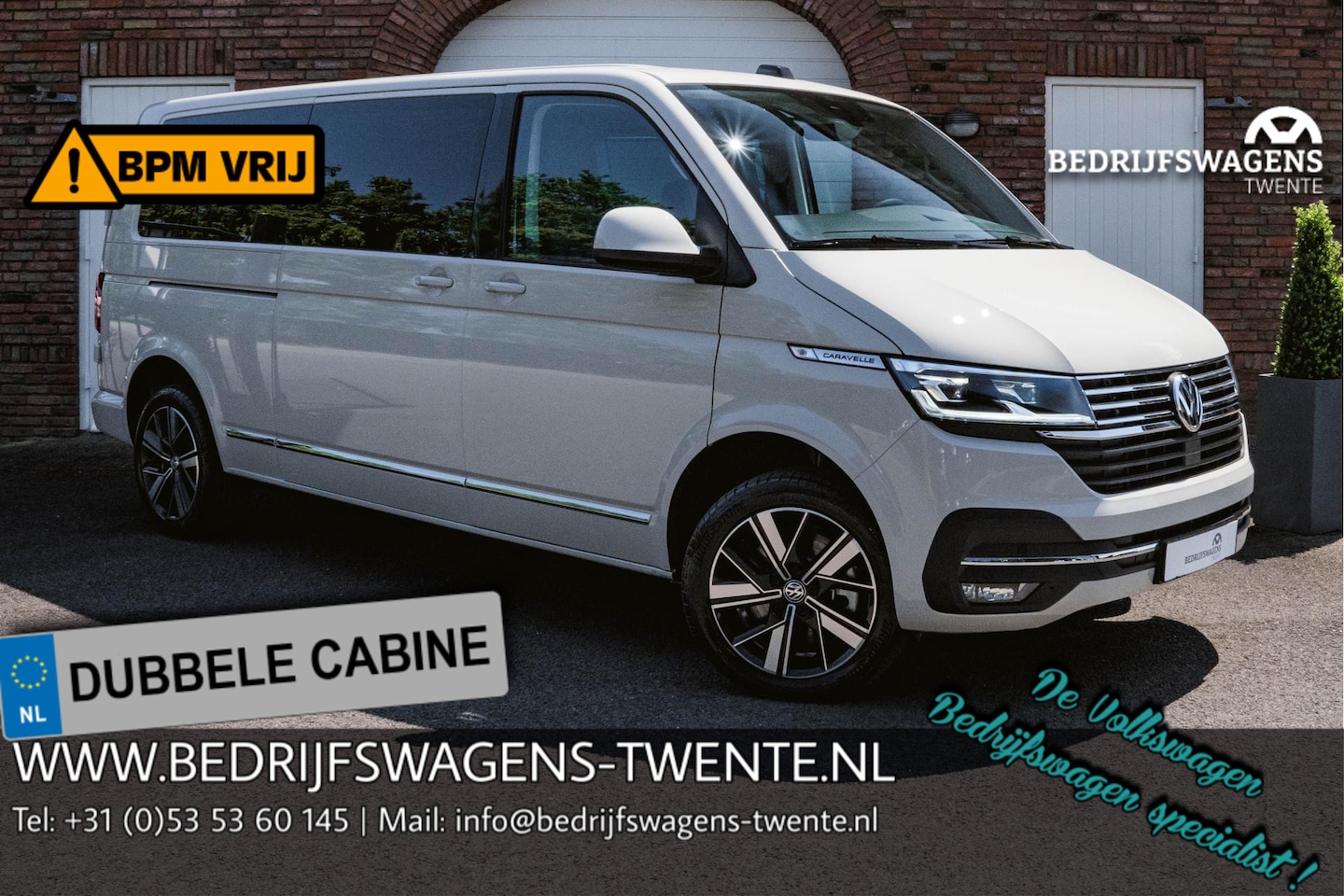 Volkswagen Transporter Caravelle - T6.1 2.0 TDI 204 PK DSG L2H1 A-Deuren ACC | LED | Leder | Apple Carplay/ Android Auto | Pr - AutoWereld.nl