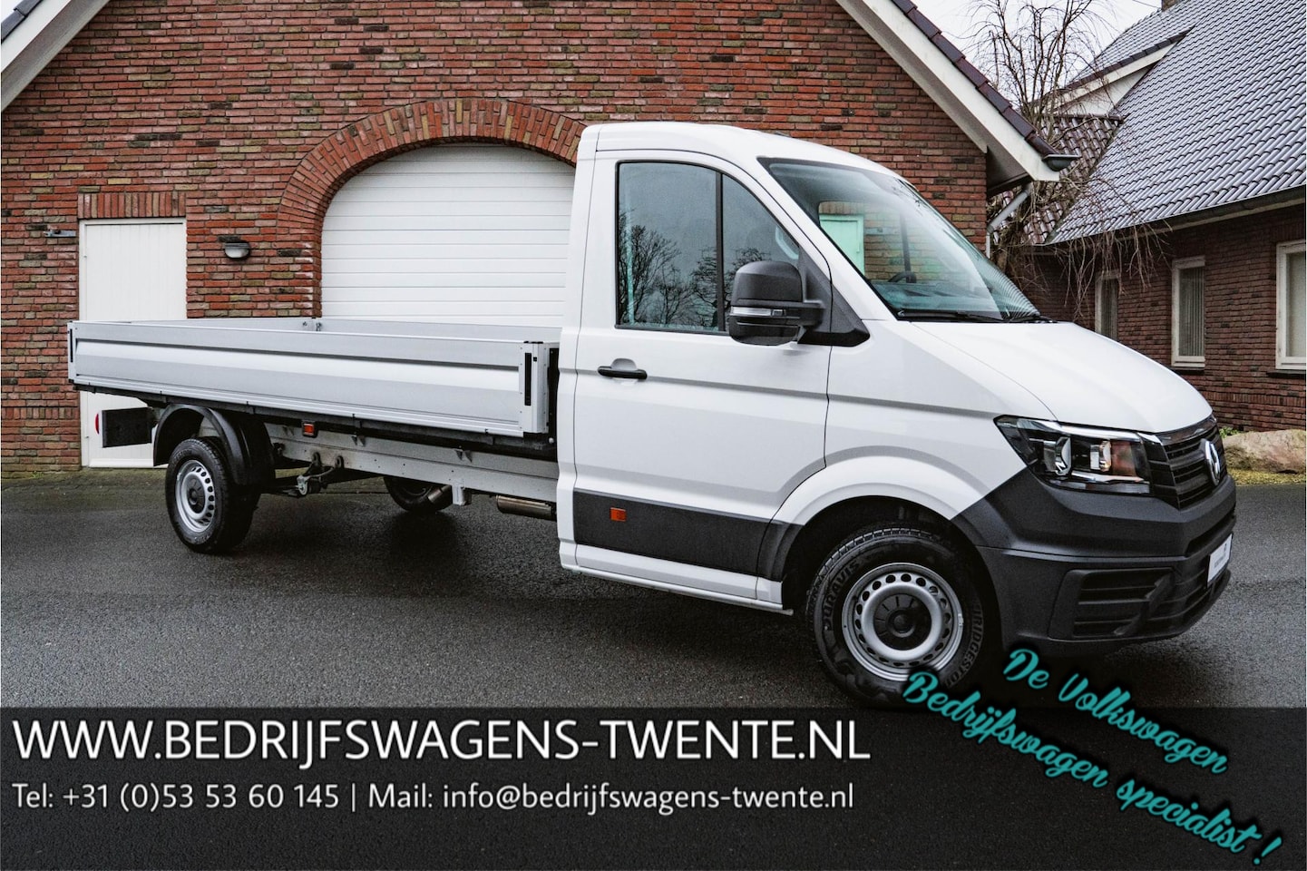 Volkswagen Crafter - 35 2.0 TDI 177PK L4 Open laadbak Airco | Cruise control | 3-zits | LxBxH 430x203x40 cm | - AutoWereld.nl