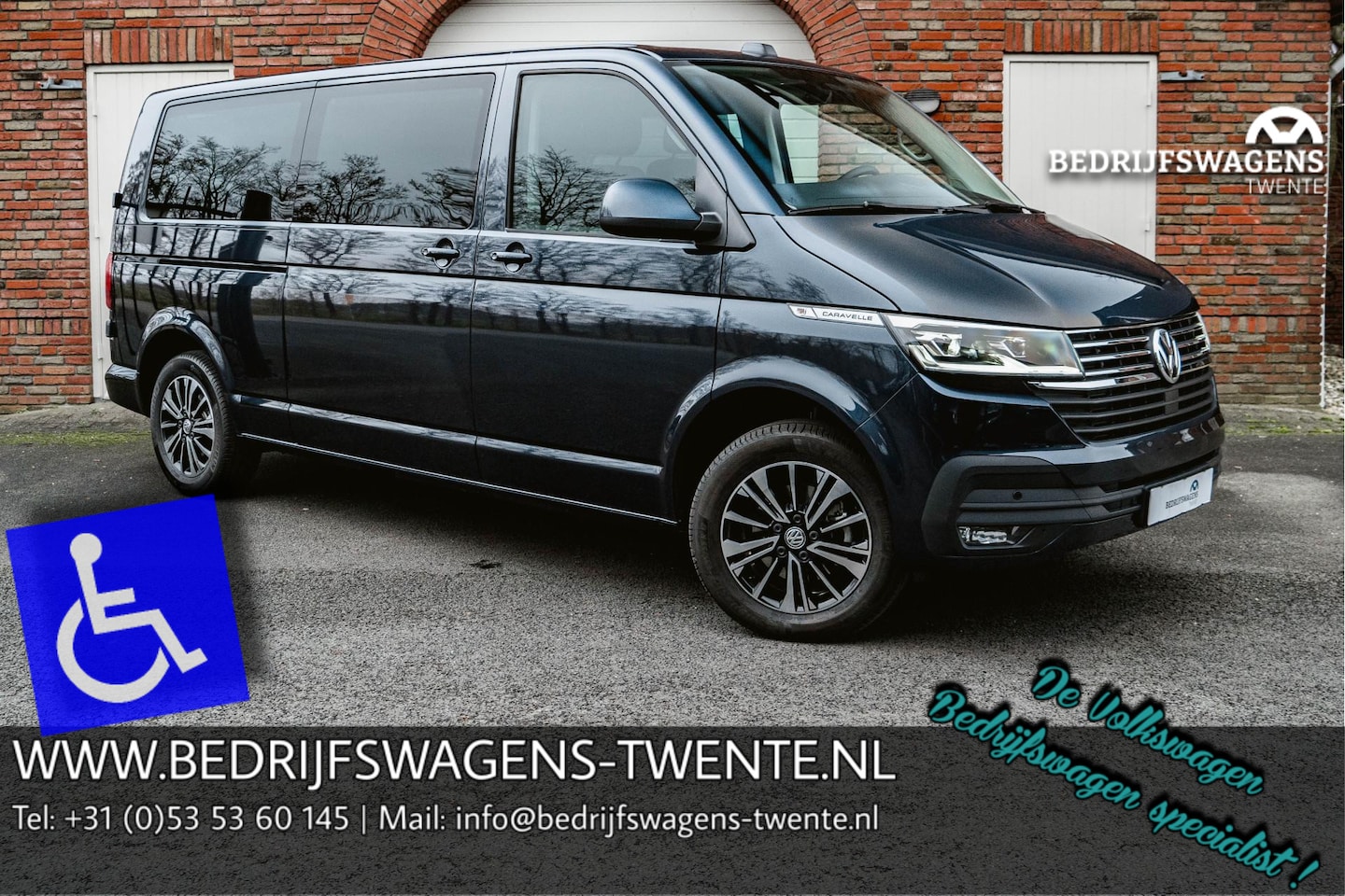 Volkswagen Transporter Caravelle - T6.1 ROLSTOELBUS 2.0 TDI 150 PK DSG L2H1 ACC| LED | Privacy Glas | Bijrijdersbank | Apple - AutoWereld.nl