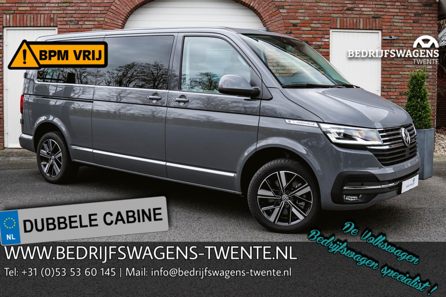 Volkswagen Transporter - 2.0 TDI 204PK DSG L2H1 DUB/CAB LED LEDER ACC Volkswagen Transporter 2.0 TDI L2H1 32 DC - AutoWereld.nl