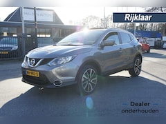 Nissan Qashqai - 1.2 TEKNA TREKH/LEDER/PANO/19INCH/DODEHOEKSENSOR/360CAM PERFECTE STAAT
