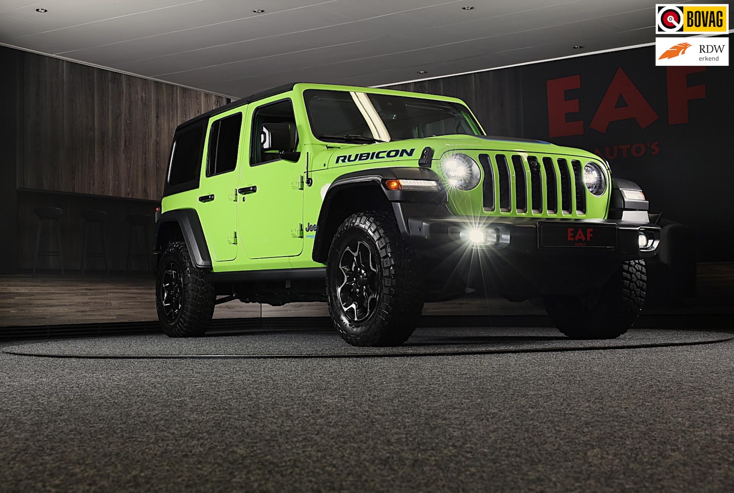 Jeep Wrangler Unlimited - 4xe 380 RUBICON / 360 Camera / Leder / Acc / Dode Hoek / Cognac Leder / Navi / Led / Pdc / - AutoWereld.nl