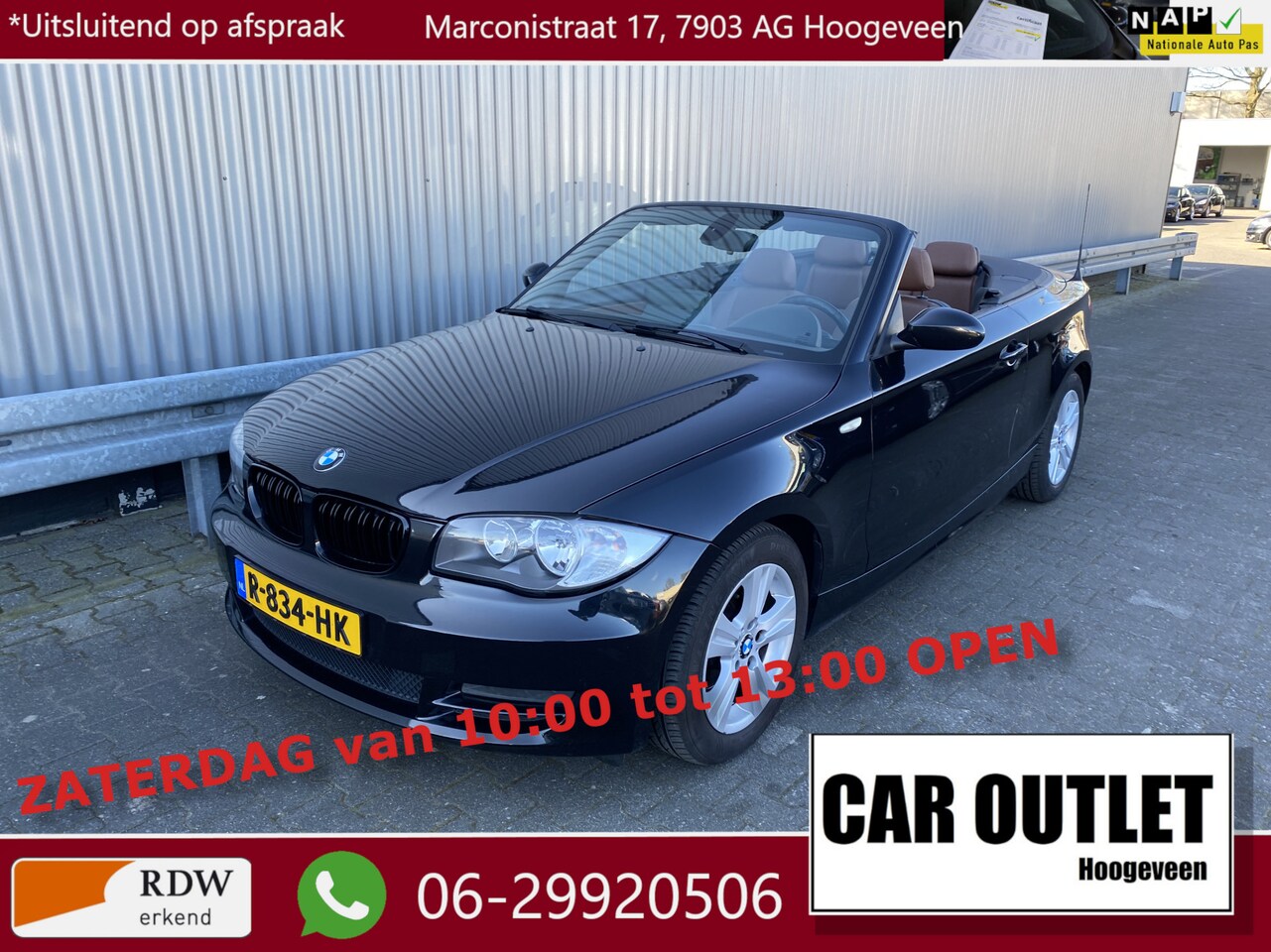 BMW 1-serie Cabrio - 118i Leer, Clima, Stoelvw, CC, Carplay, Windscherm, LM, nw. APK – Inruil Mogelijk – - AutoWereld.nl