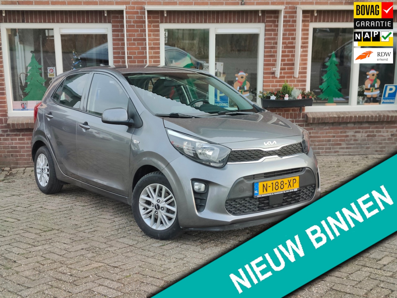 Kia Picanto - 1.0 DPi DynamicLine Cruise Tr. haak Airco Carplay - RIJKLAAR - - AutoWereld.nl