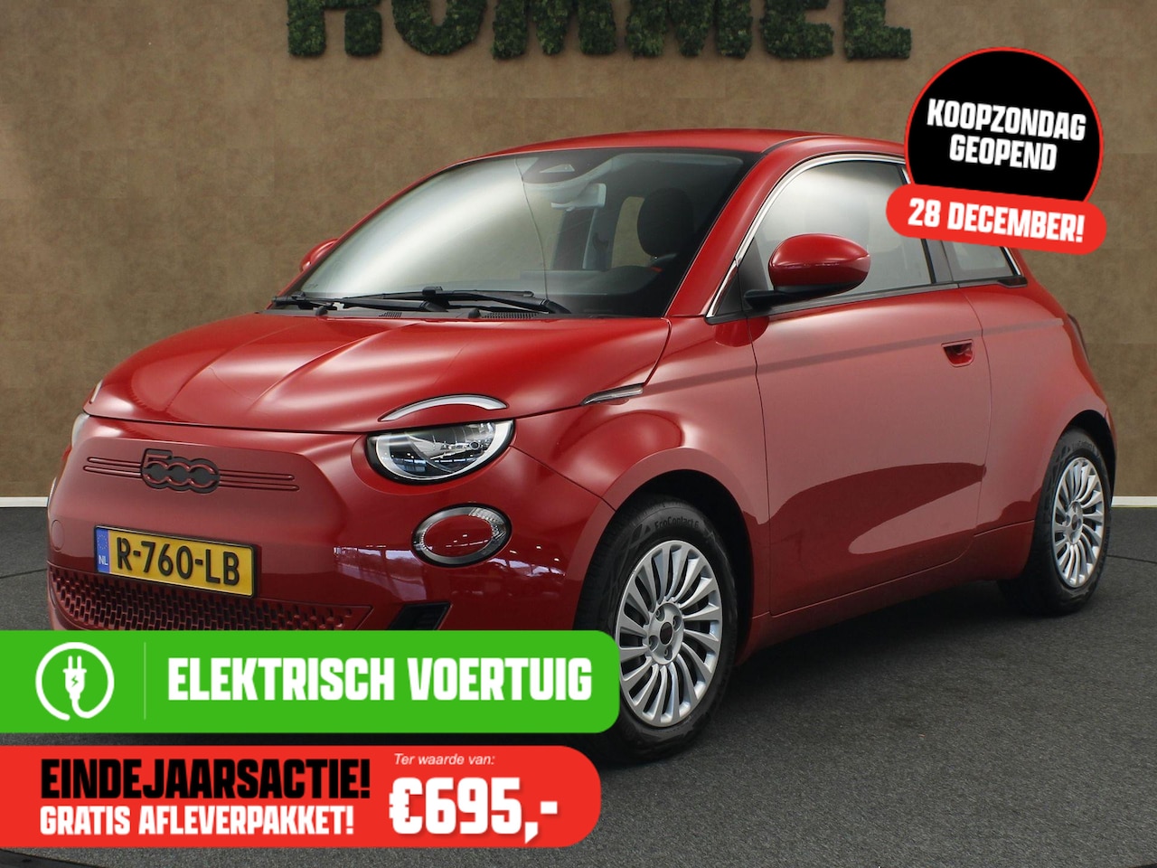 Fiat 500 - RED 42 kWh - SOH 96,9%!!!- ORIGINEEL NEDERLANDSE AUTO - 3 FASE LADEN - NAVIGATIE - APPLE C - AutoWereld.nl
