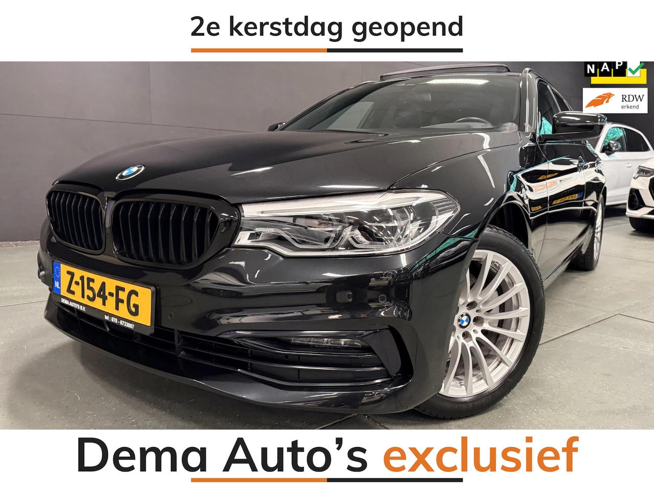 BMW 5-serie Touring - 520i High Executive PANO/LEDER/H-UP/DAB/CARPLAY/SFEERVERL/// - AutoWereld.nl