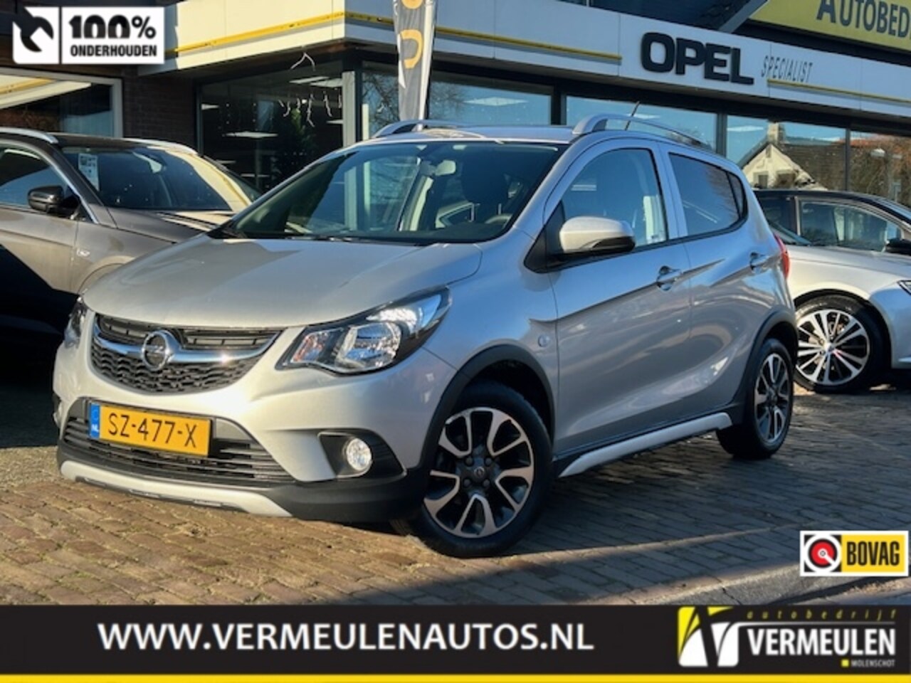 Opel Karl - 1.0 75PK ROCKS Online Edition + 15"/ Airco/ Cruise/ Navi/ CarPlay/ NL auto - AutoWereld.nl