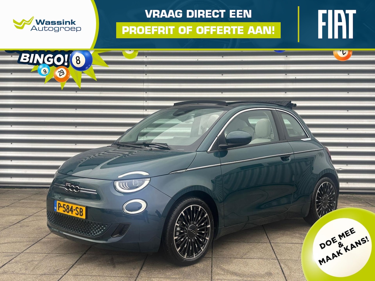 Fiat 500e - 42kWh 118pk Automaat Cabrio La Prima | Achteruitrijcamera | Cruise Control | Stoelverwarmi - AutoWereld.nl