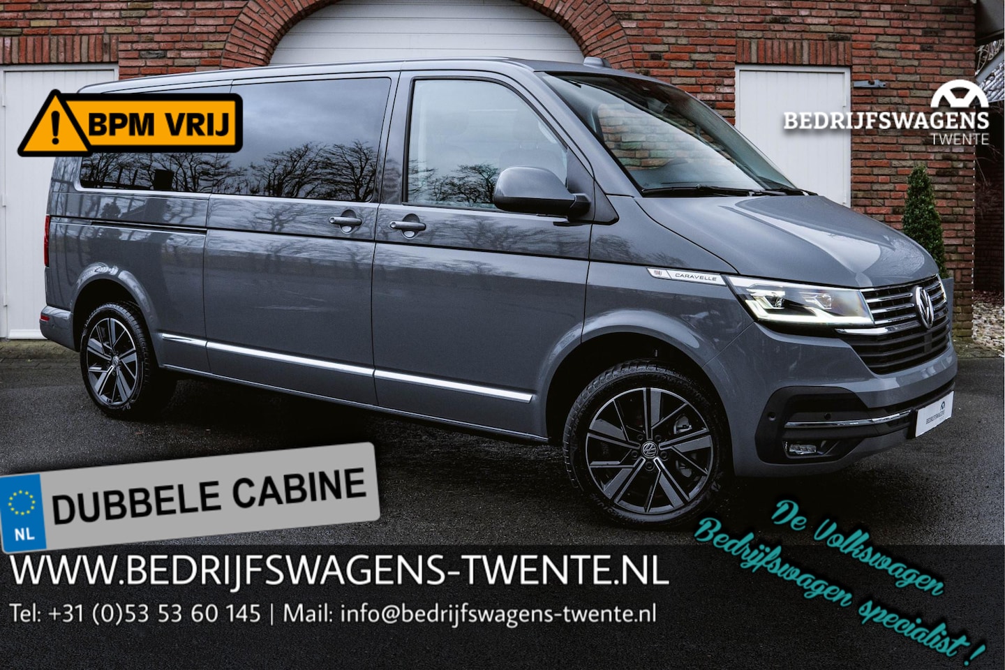 Volkswagen Transporter Caravelle - T6.1 2.0 TDI 204 PK DSG L2H1 A-KLEP ACC | LED | Leder | Side Assist | Privacy glass | - AutoWereld.nl