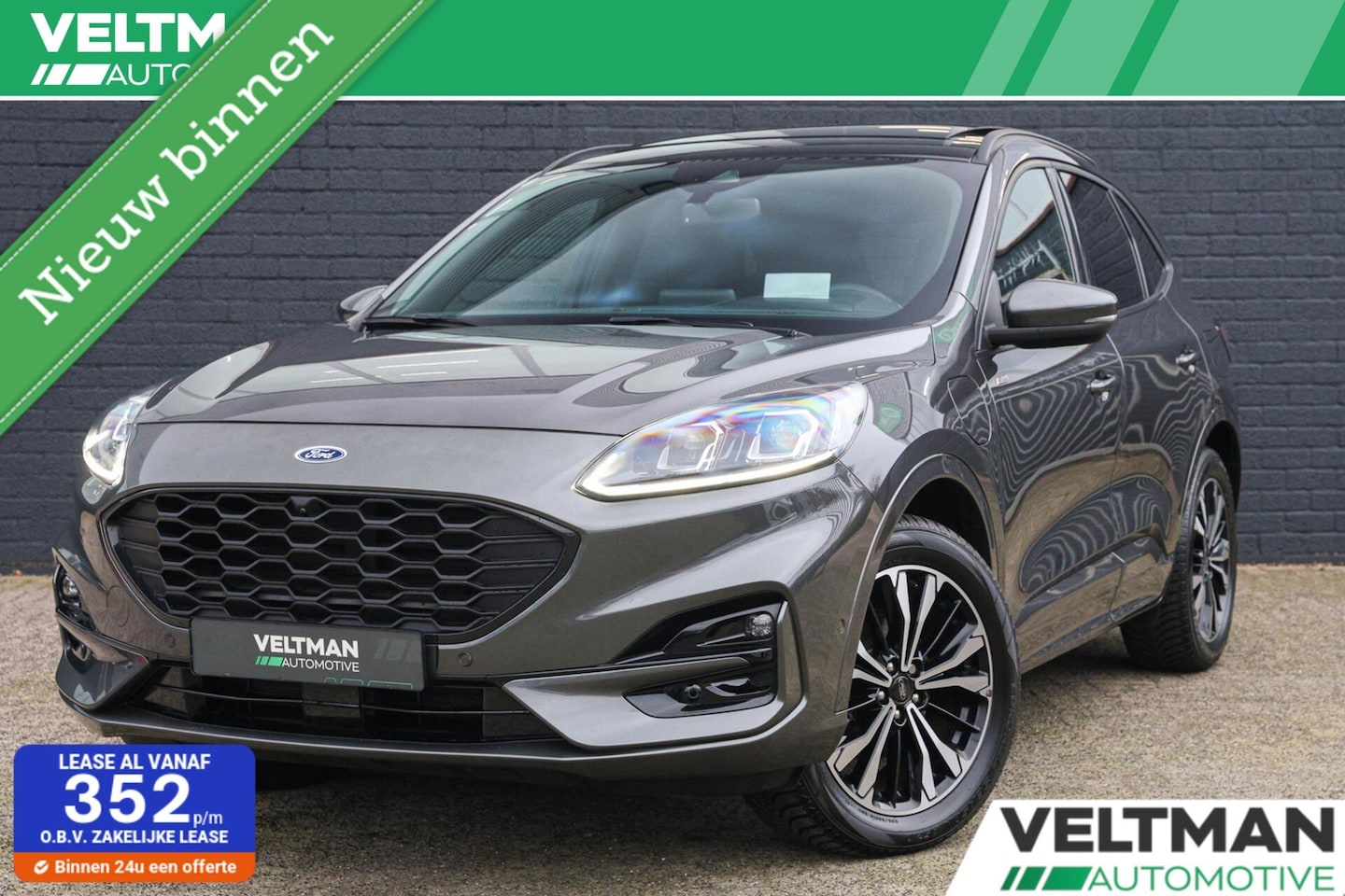 Ford Kuga - 2.5 PHEV ST-Line X PANO TREKHAAK ADAPTIVE CRUISE HEAD UP CAMERA STUURVERWARMING - AutoWereld.nl