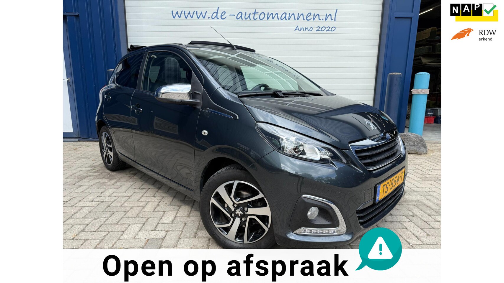 Peugeot 108 - 1.0 e-VTi Allure TOP! AUTOMAAT 5-drs / AIRCO / NAVI+DAB / OPEN DAK / APK 10-26 - AutoWereld.nl