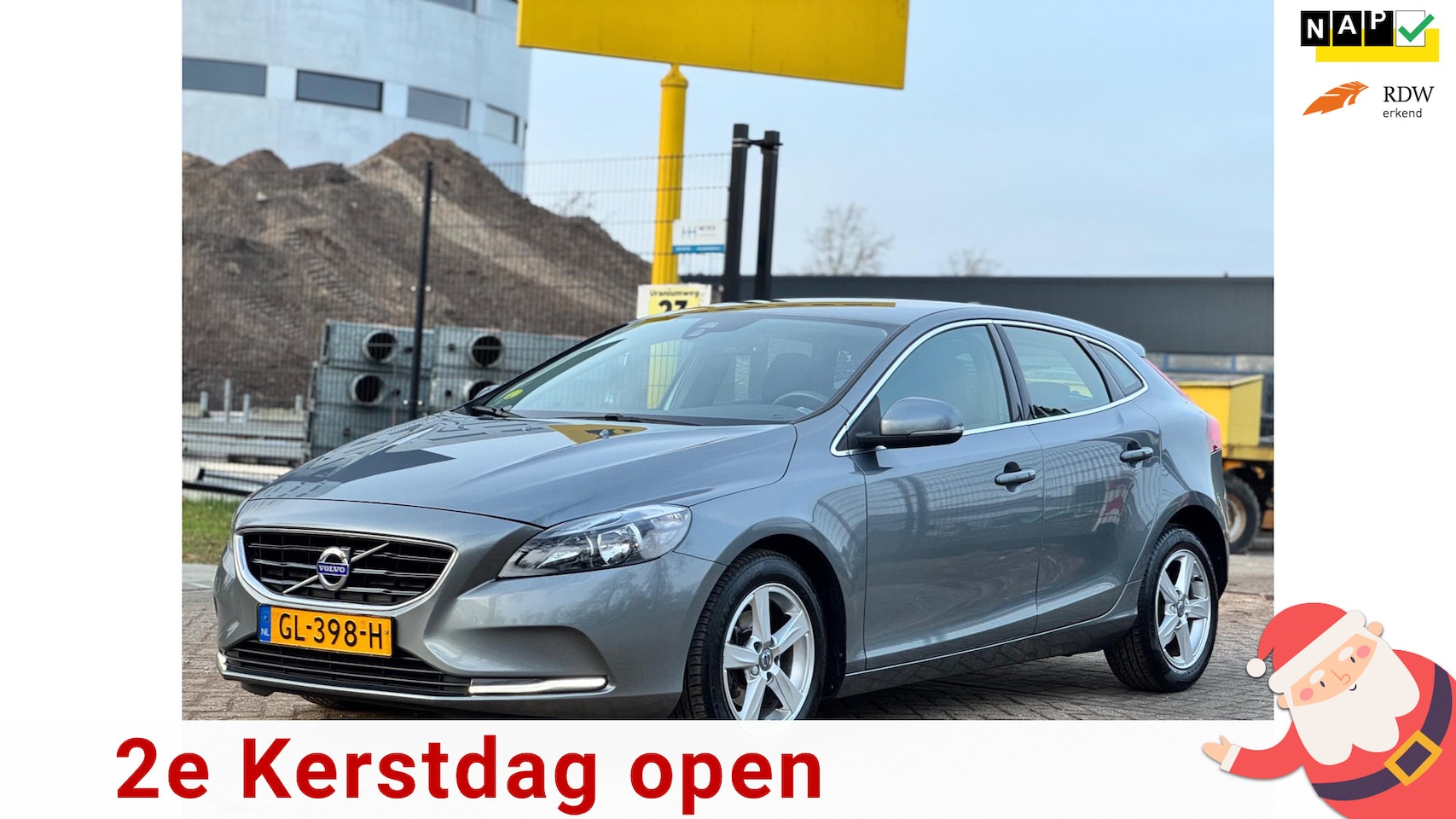Volvo V40 - 2.0 D2 Kinetic Business|NAVI|PSENSOR|HALFLEDER|6BAK| - AutoWereld.nl
