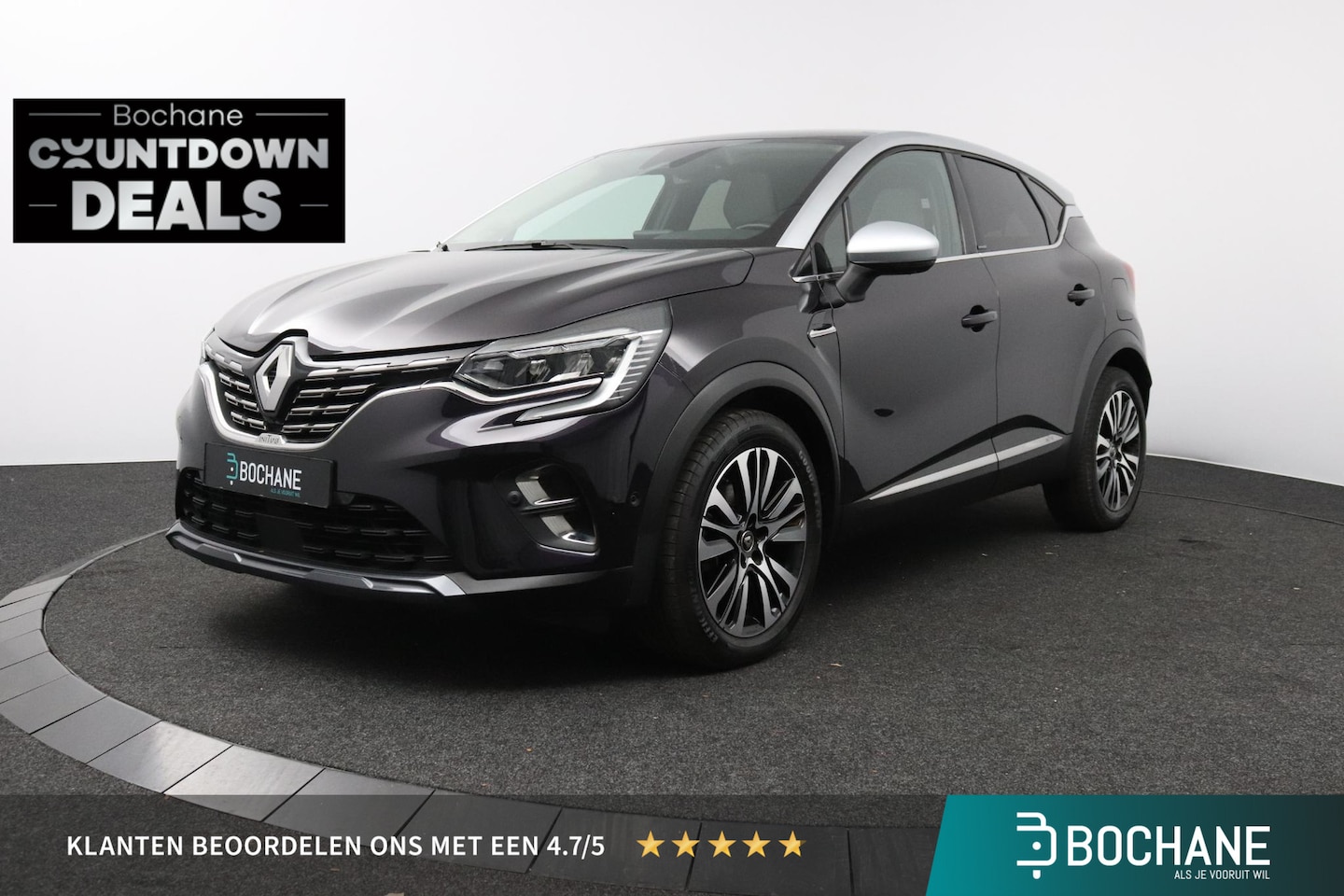 Renault Captur - 1.6 E-Tech Plug-in Hybrid 160 Initiale Paris | Panoramadak | Leder | Stoel&Stuur Verwarmin - AutoWereld.nl