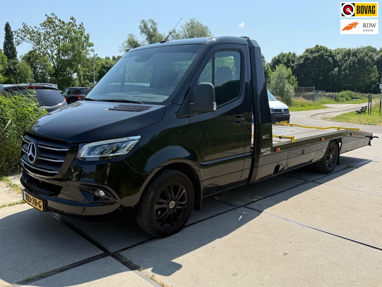 Mercedes-Benz Sprinter - 319 3.0 CDI L3 Oprijwagen EURO6-D kegger oprijbak met luchtvering - AutoWereld.nl