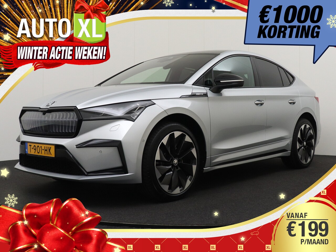 Skoda Enyaq Coupé iV - 80 Kwh Sportline Pano-Dak Elek. Trekhaak 20'LMV Dodehoek 1k - AutoWereld.nl