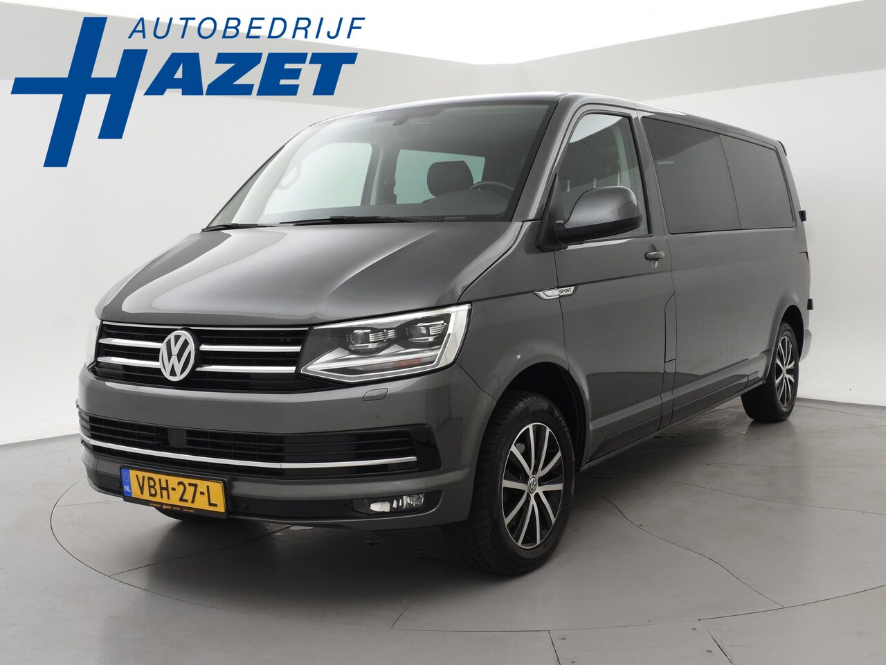Volkswagen Transporter - 2.0 TDI 150 PK DSG DUBBEL CABINE HIGHLINE + LEDER | CAMERA | LED | CARPLAY | T-EDITION - AutoWereld.nl