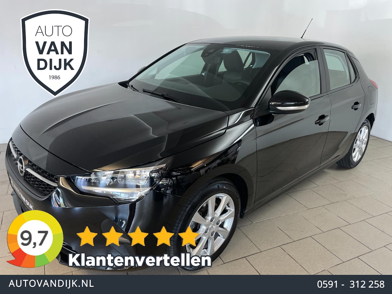 Opel Corsa - 1.2 Edition AIRCO NAVI CRUISE BLUETOOTH APPLE CARPLAY MULTI STUUR FRONT ASSIST CENT VERG 1 - AutoWereld.nl