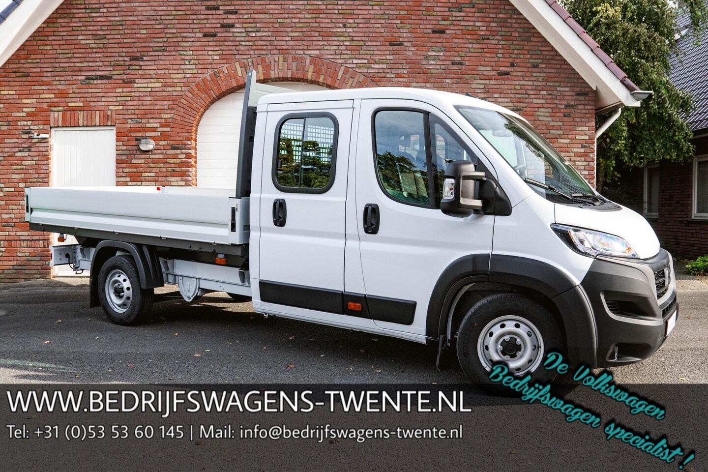 Fiat Ducato - 2.2 Mjet 140 pk Dubbel Cabine va 419,- p/m 7-Zits Pick Up/Open Laadbak LxBxH 330x202x40 cm - AutoWereld.nl