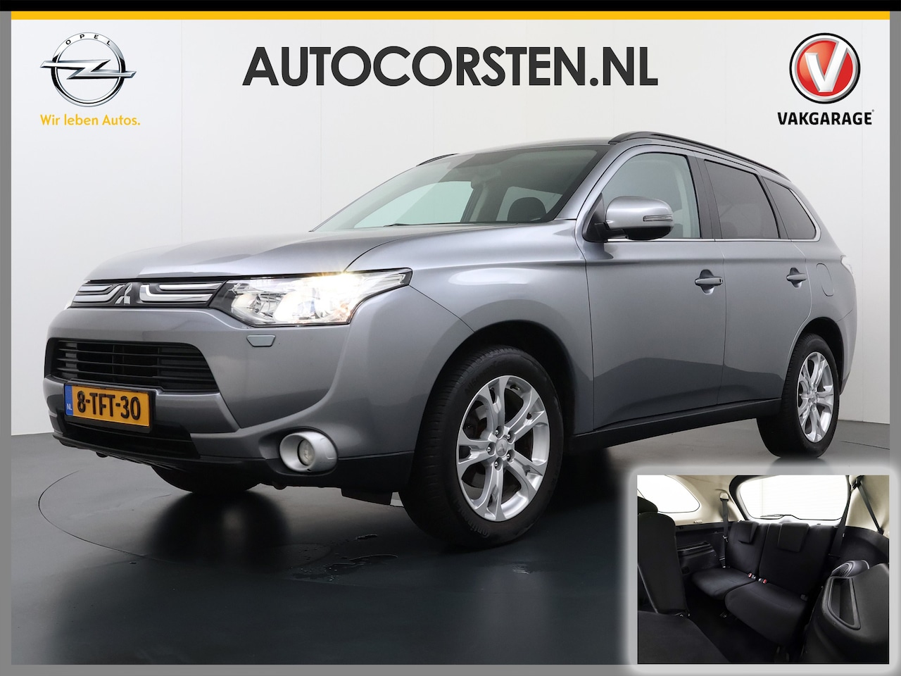 Mitsubishi Outlander - 2.0I AUT 7-Persoons ! Trekhaak Ecc Cruise Control Keyless Intense+ Bluetooth Lmv 18" Priva - AutoWereld.nl