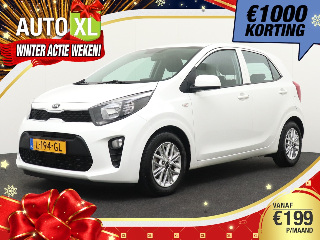 Kia Picanto - 1.0 Aut. DynamicLine Unieke KM-Stand Camera Navi Carplay Cruise 1k - AutoWereld.nl