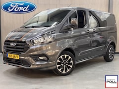 Ford Transit Custom - 320 2.0 TDCI 185pk Automaat Sport DC Leer Trekhaak 2x Schuifdeur Navi Camera Winter pack
