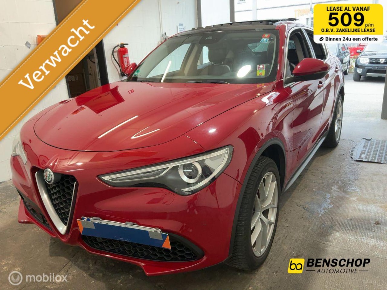 Alfa Romeo Stelvio - 2.0 T AWD First Edition Competition Red Panodak Leer Navi Memory 20 inch - AutoWereld.nl