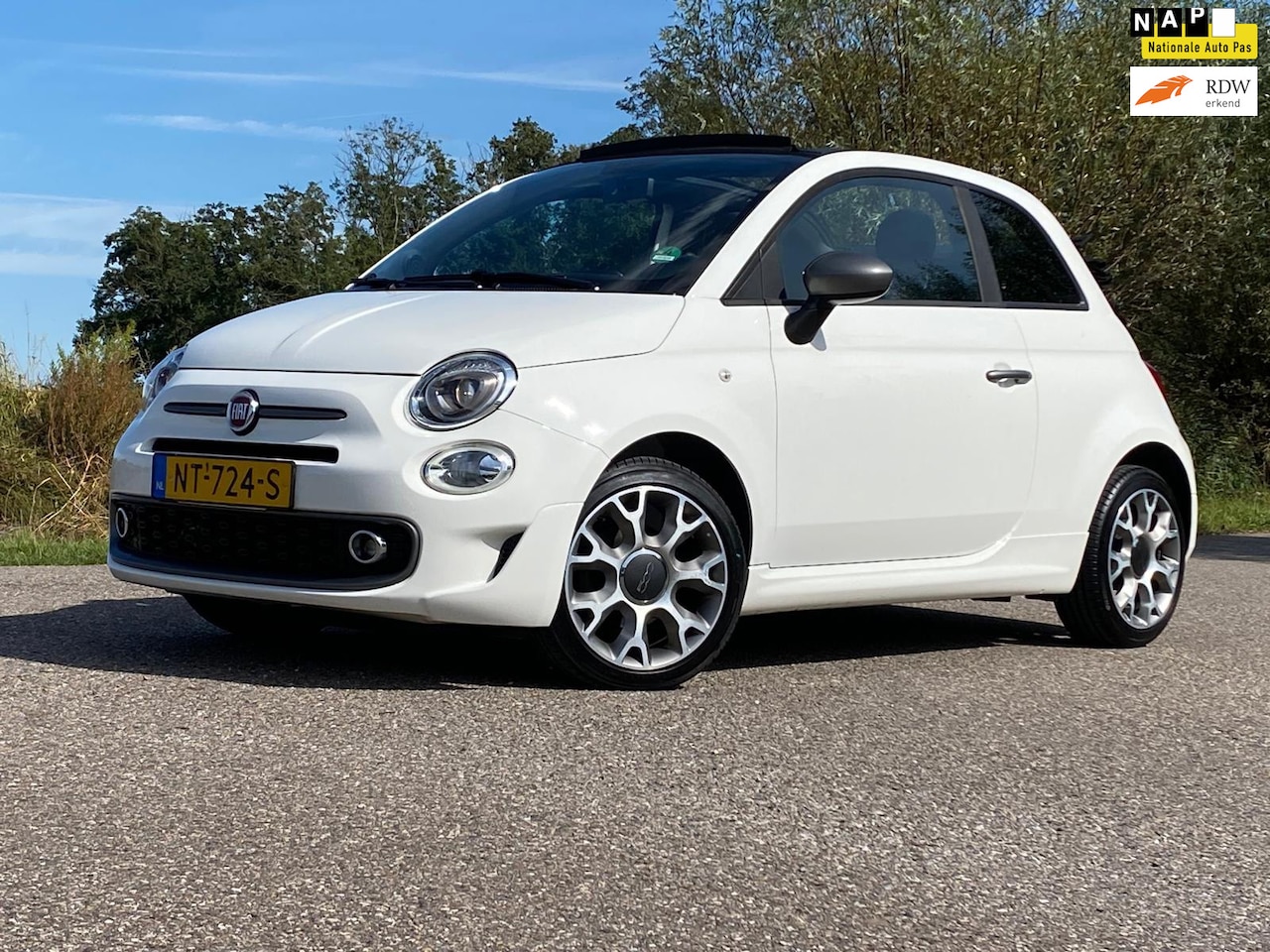 Fiat 500 C - 0.9 TwinAir Turbo Sport CABRIO NAVI AIRCO PDC NAP GOED ONDERHOUDEN - AutoWereld.nl