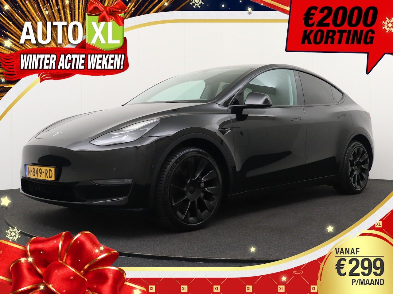 Tesla Model Y - Long Range AWD 75 kWh 351 PK BlackLine Pano-Dak Full AutoPilot - AutoWereld.nl