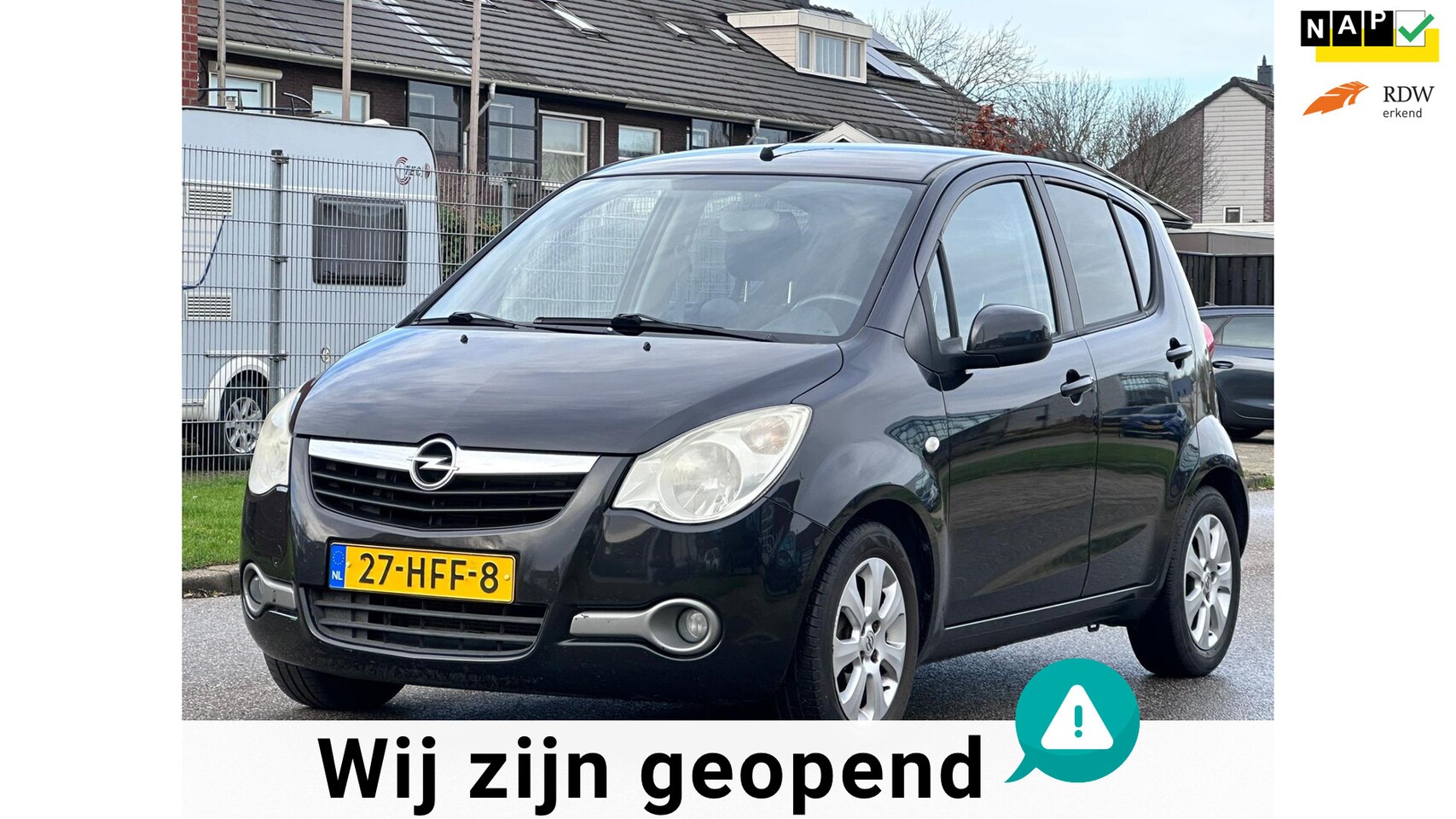 Opel Agila - 1.2 Enjoy Cruise*Airco*NAP*LM velgen*21-08-2026 APK* - AutoWereld.nl
