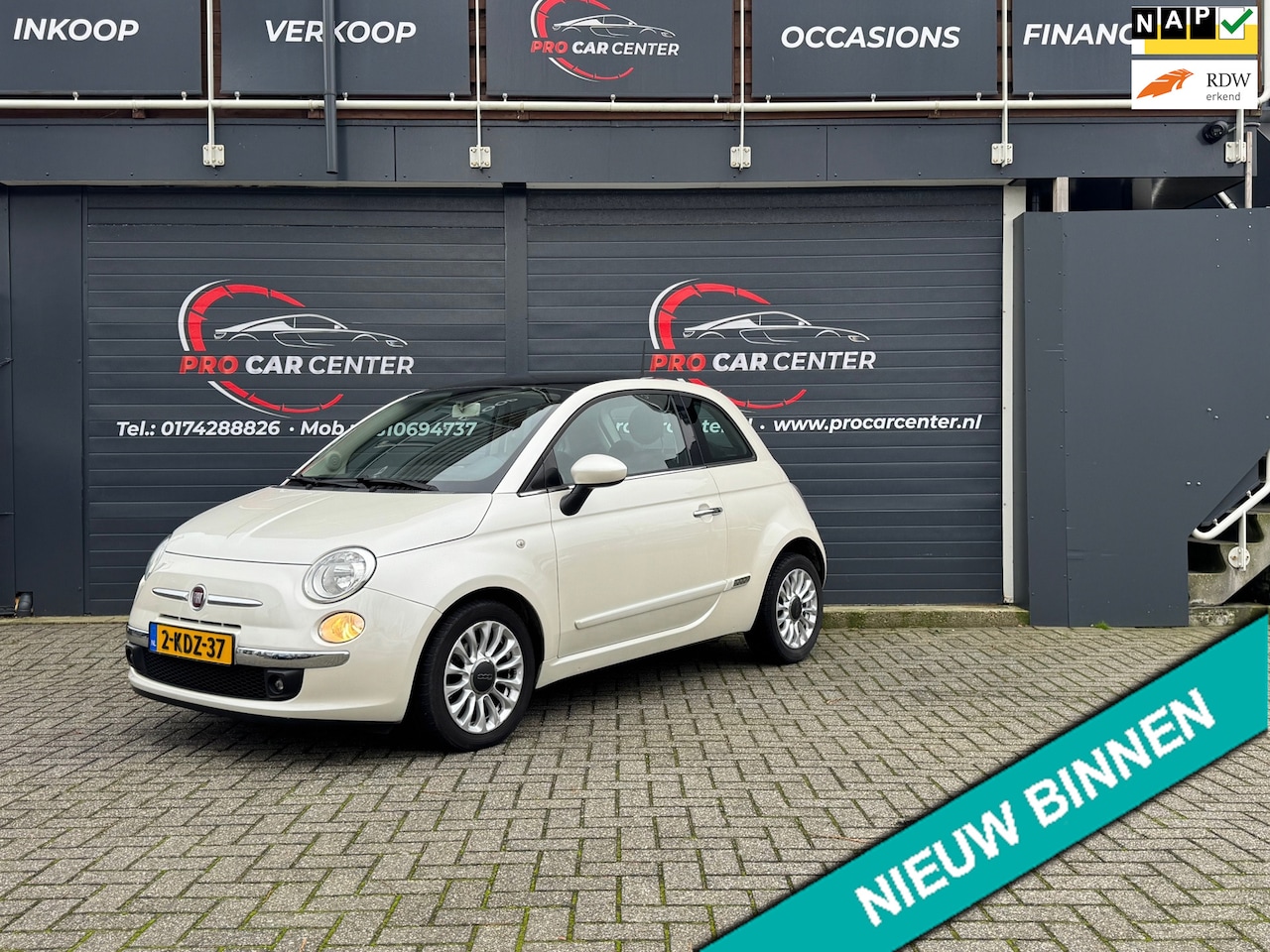 Fiat 500 - 1.0 TwinAir Lounge AIRCO|PANO|NAP|LMV|APK - AutoWereld.nl