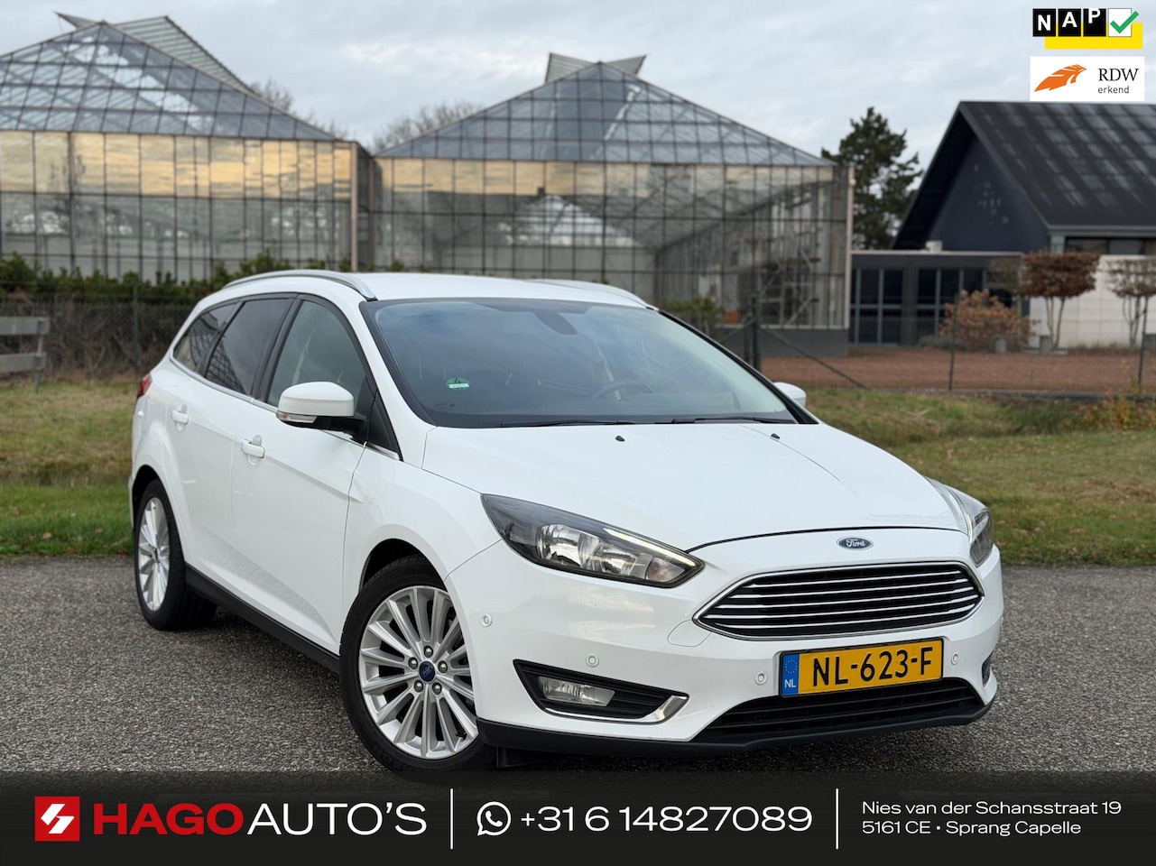 Ford Focus Wagon - 1.5 TDCI Titanium AUT/NAVI/CARPLAY/CLIMATE/PDC/TREKHAAK/€4.850-NETTO - AutoWereld.nl