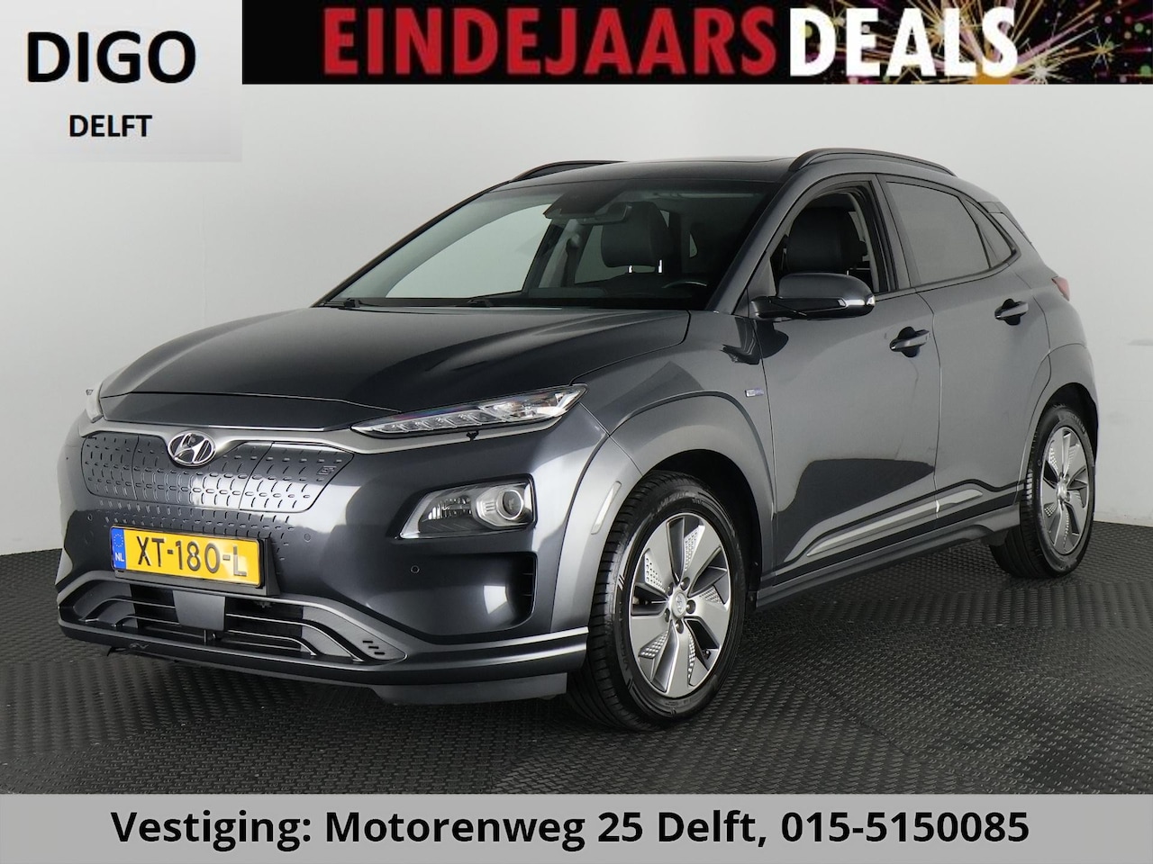 Hyundai Kona Electric - EV PRIMIUM 64 KWh ACCU 96% GARANTIE 2019* 1e EIG BEREIK TOT 487 KM WLTP!!! SCHUIFDAK ZEER - AutoWereld.nl