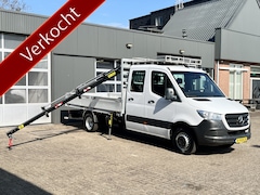Mercedes-Benz Sprinter - 514 2.2 CDI L3 DC Hiab 018 laadkraan Airco Trekhaak 2000 kg trekgewicht Kastinrichting 1e