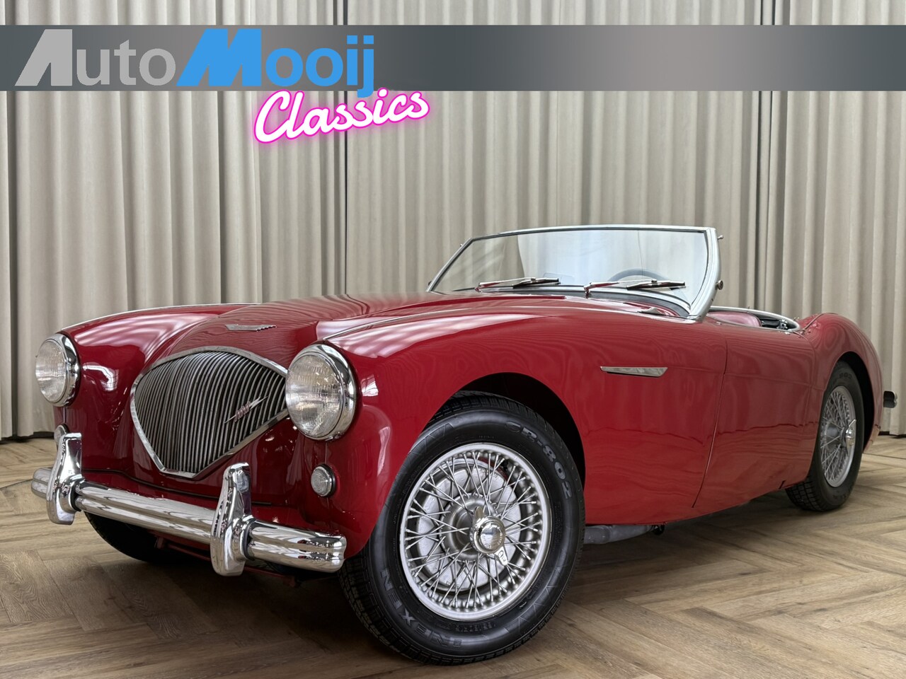 Austin Healey - 100/4 BN2 Roadster / 1956 / 4-Speed Overdrive / Tonneau / Softtop / Hobbymatig Gerestauree - AutoWereld.nl