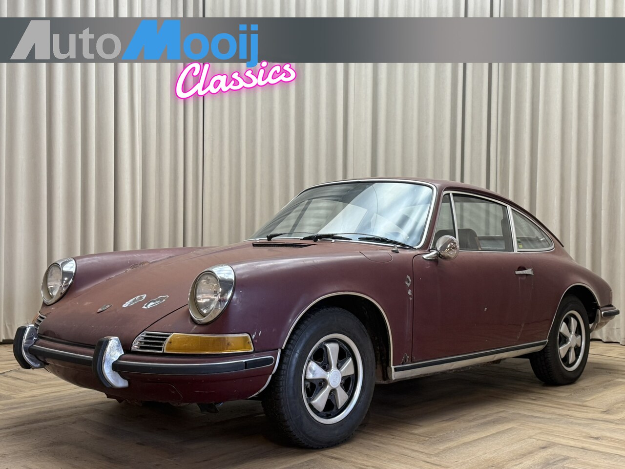 Porsche 911 - T 2.0 Coupé 1969 / Kardex / Fuchs / Longhood / Burgundy Red / Urmodell - AutoWereld.nl