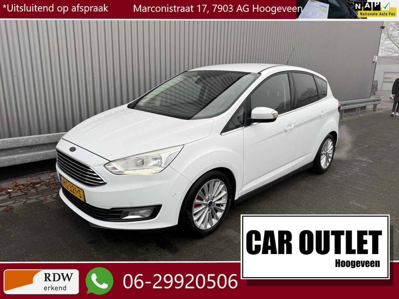 Ford C-Max - 1.0 Titanium 164Dkm.NAP, Clima, Navi, CC, PDC, LM, – Inruil Mogelijk – - AutoWereld.nl