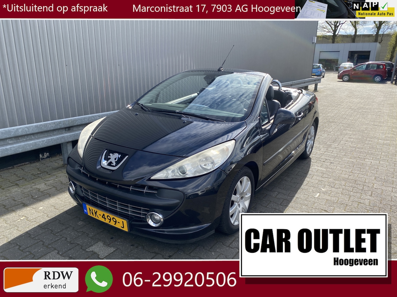 Peugeot 207 CC - 1.6-16V T Sport Leer, Clima, CC, Stoelvw, LM, nw. APK – Inruil Mogelijk – - AutoWereld.nl