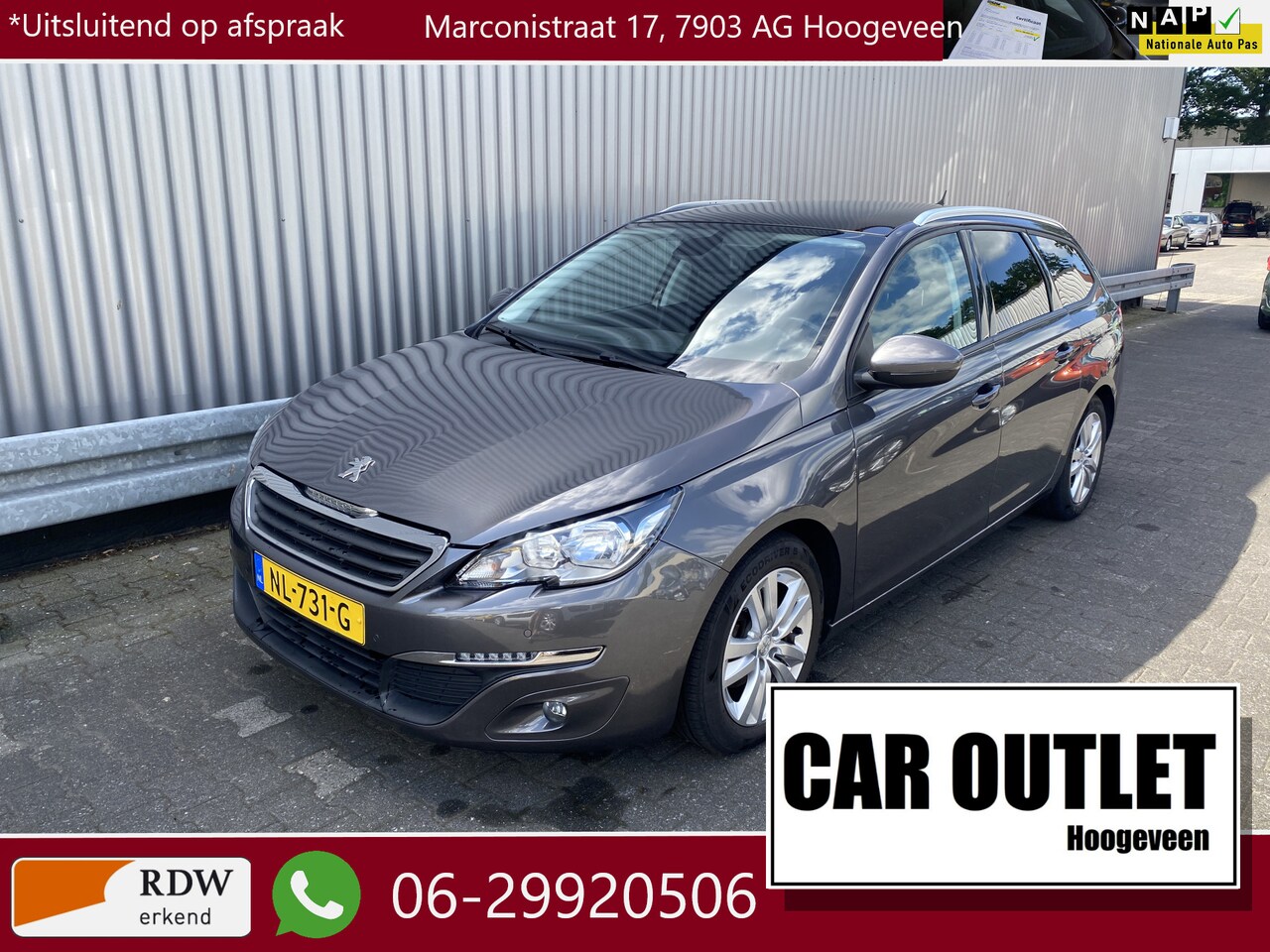 Peugeot 308 SW - 1.2 PureTech Blue Lease Executive 163Dkm.NAP, Clima, CC, Pano, Navi, PDC, LM, Trekh, nw. A - AutoWereld.nl