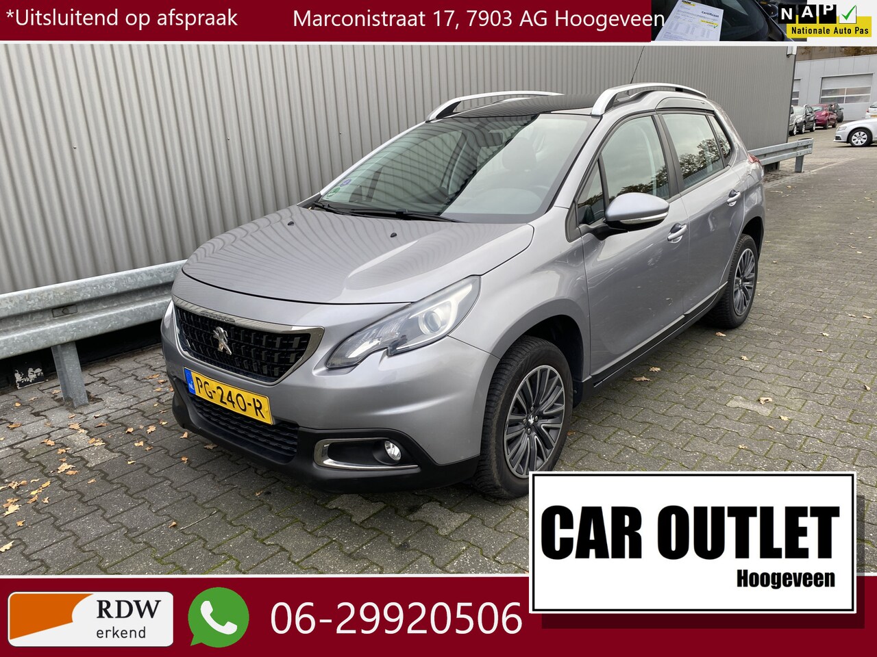 Peugeot 2008 - 1.2 PureTech Active 107Dkm.NAP, A/C, Navi, CC, DAB+, CarPlay, Pano, PDC & Cam, Trekh, – In - AutoWereld.nl