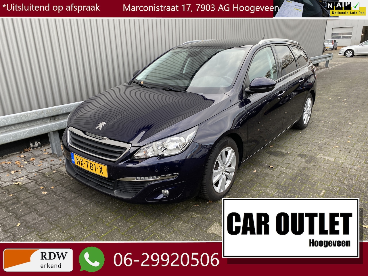Peugeot 308 SW - 1.2 PureTech Blue Lease Executive Clima, Pano, Navi, CC, PDC, LM, Trekh, nw. APK – Inruil - AutoWereld.nl