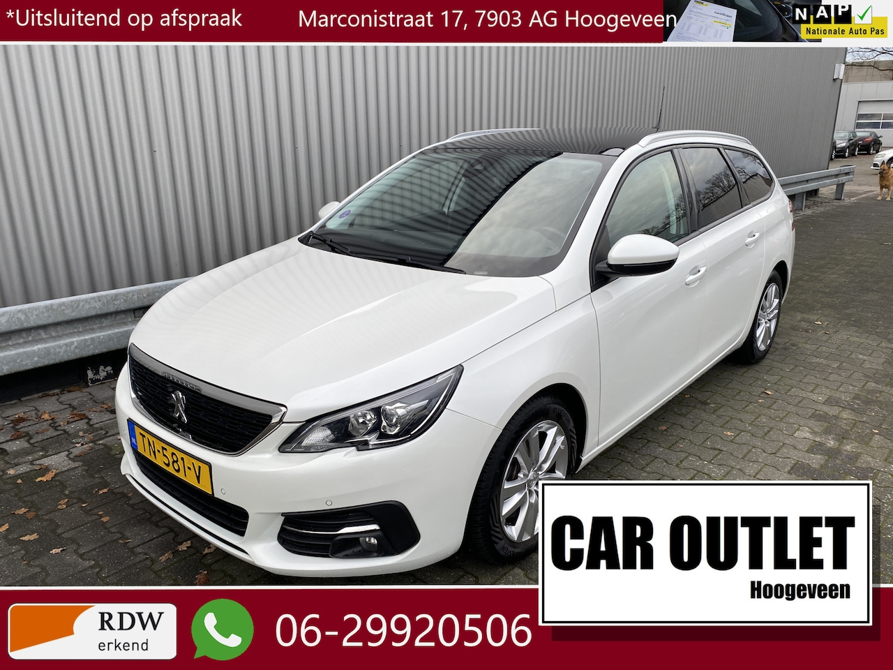 Peugeot 308 SW - 1.2 PureTech Blue Lease Executive 168Dkm.NAP, Clima, Navi, Pano, CC, PDC, LM, nw. APK – In - AutoWereld.nl