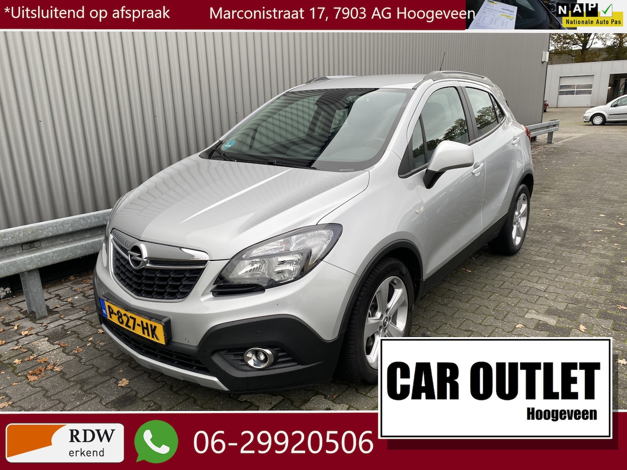 Opel Mokka - 1.4 T Cosmo AUTOMAAT, Clima, Stoelvw, Stuurvw, CC, PDC, LM, Trekh, nw. APK – Inruil Mogeli - AutoWereld.nl