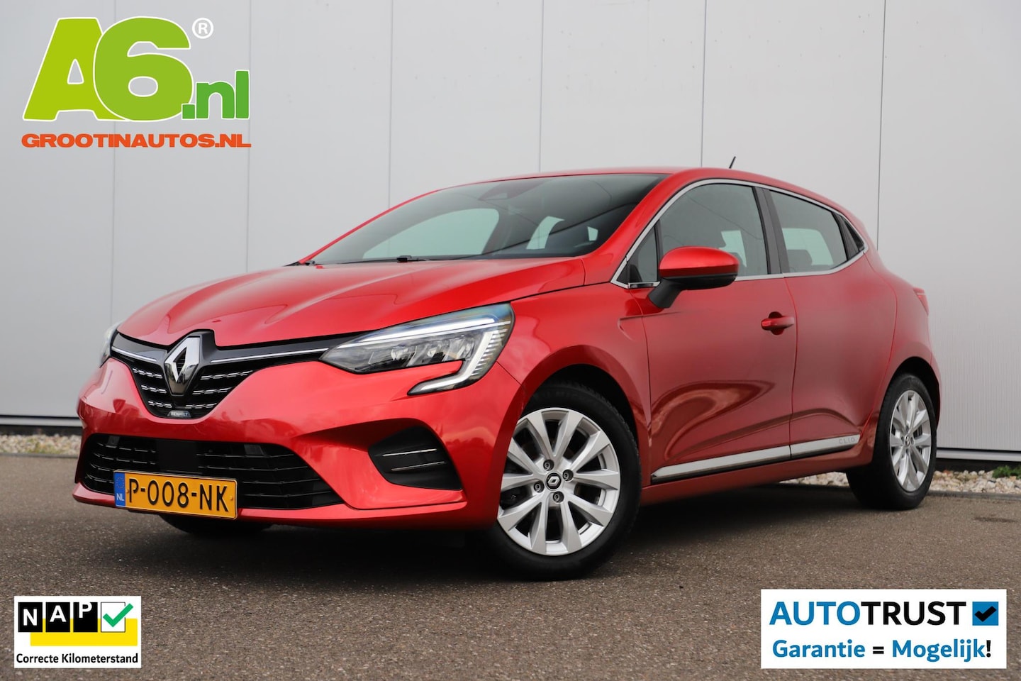 Renault Clio - 1.0 TCe Intens Half Leder 16 inch LMV LED Navigatie Achteruitrijcamera Carplay Android Cli - AutoWereld.nl