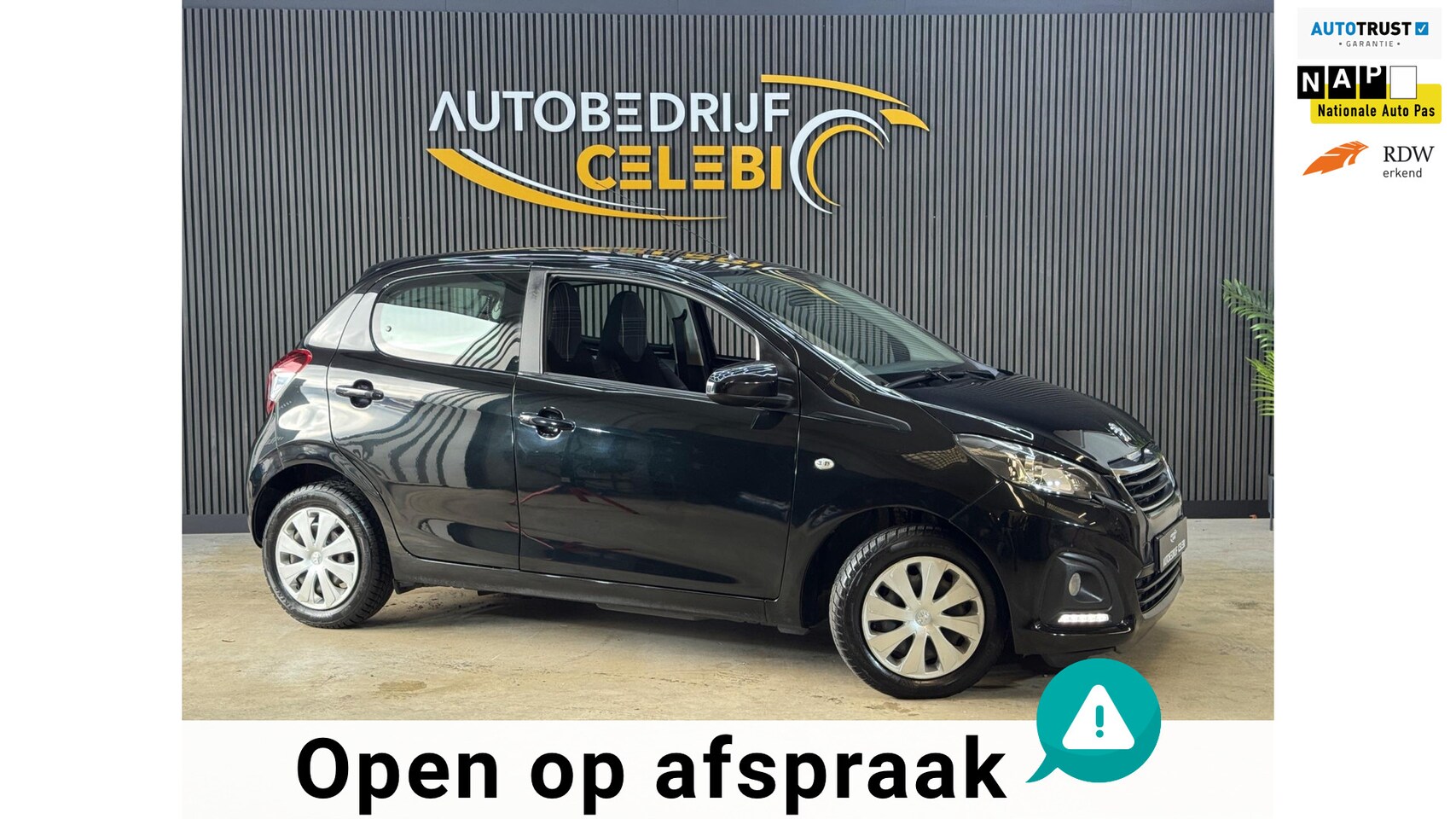 Peugeot 108 - 1.0 e-VTi Active 2017 ZWART AIRCO|NAP|ELEKTRR - AutoWereld.nl