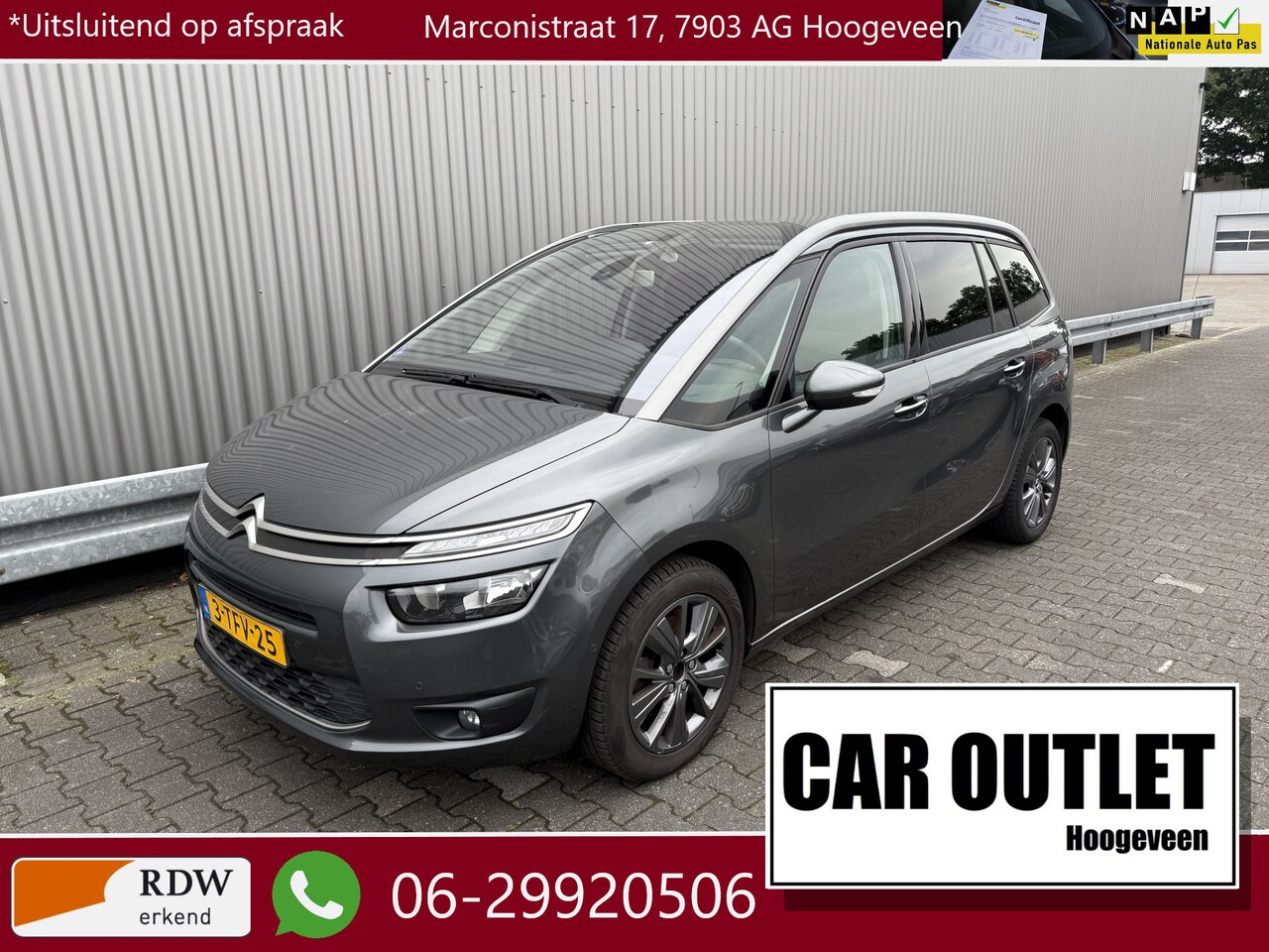 Citroën Grand C4 Picasso - 1.6 THP Business 7p. Clima, Navi, CC, PDC & Cam, Zonwr, LM, – Inruil Mogelijk – - AutoWereld.nl