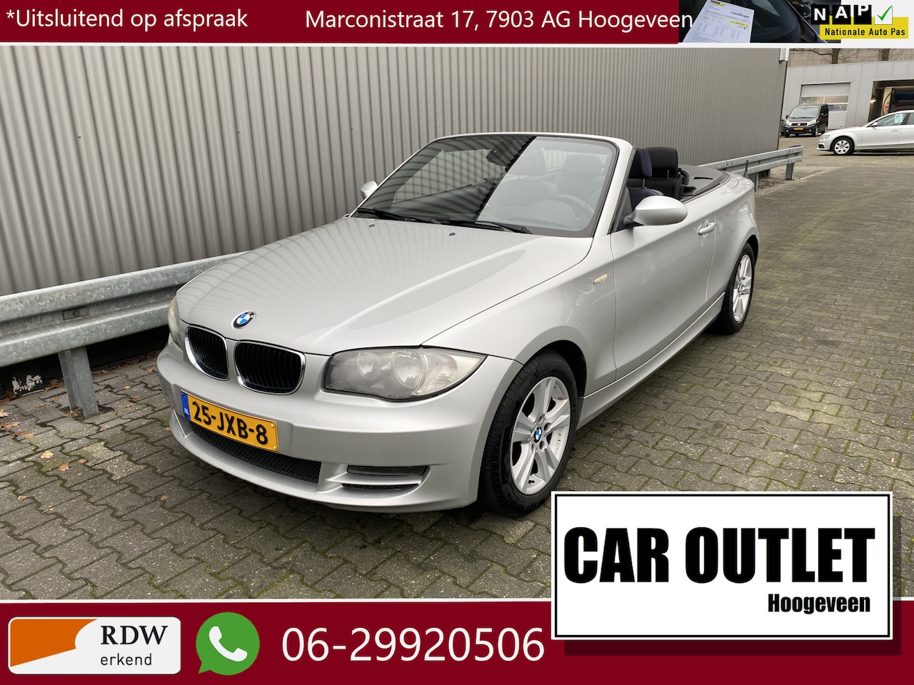 BMW 1-serie Cabrio - 118i Executive 157Dkm.NAP, A/C, Carkit, PDC, LM, nw. APK – Inruil Mogelijk – - AutoWereld.nl
