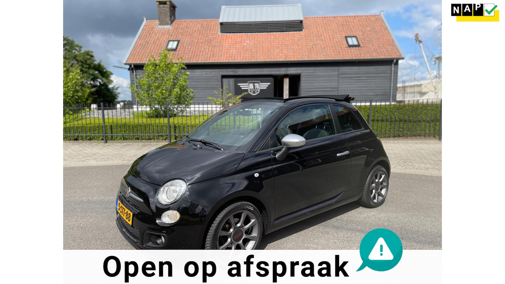 Fiat 500 C - 0.9 TwinAir SPORT S CARBRIO AIRCO NAVIGATIE LEER LM-VELGEN - AutoWereld.nl