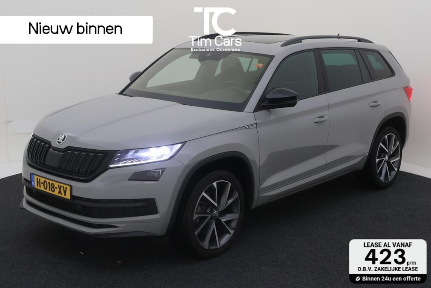 Skoda Kodiaq - 1.5 TSI Sportline 7-persoons Automaat | Panoramadak | Steel Grey | 20 inch lichtmetalen ve - AutoWereld.nl