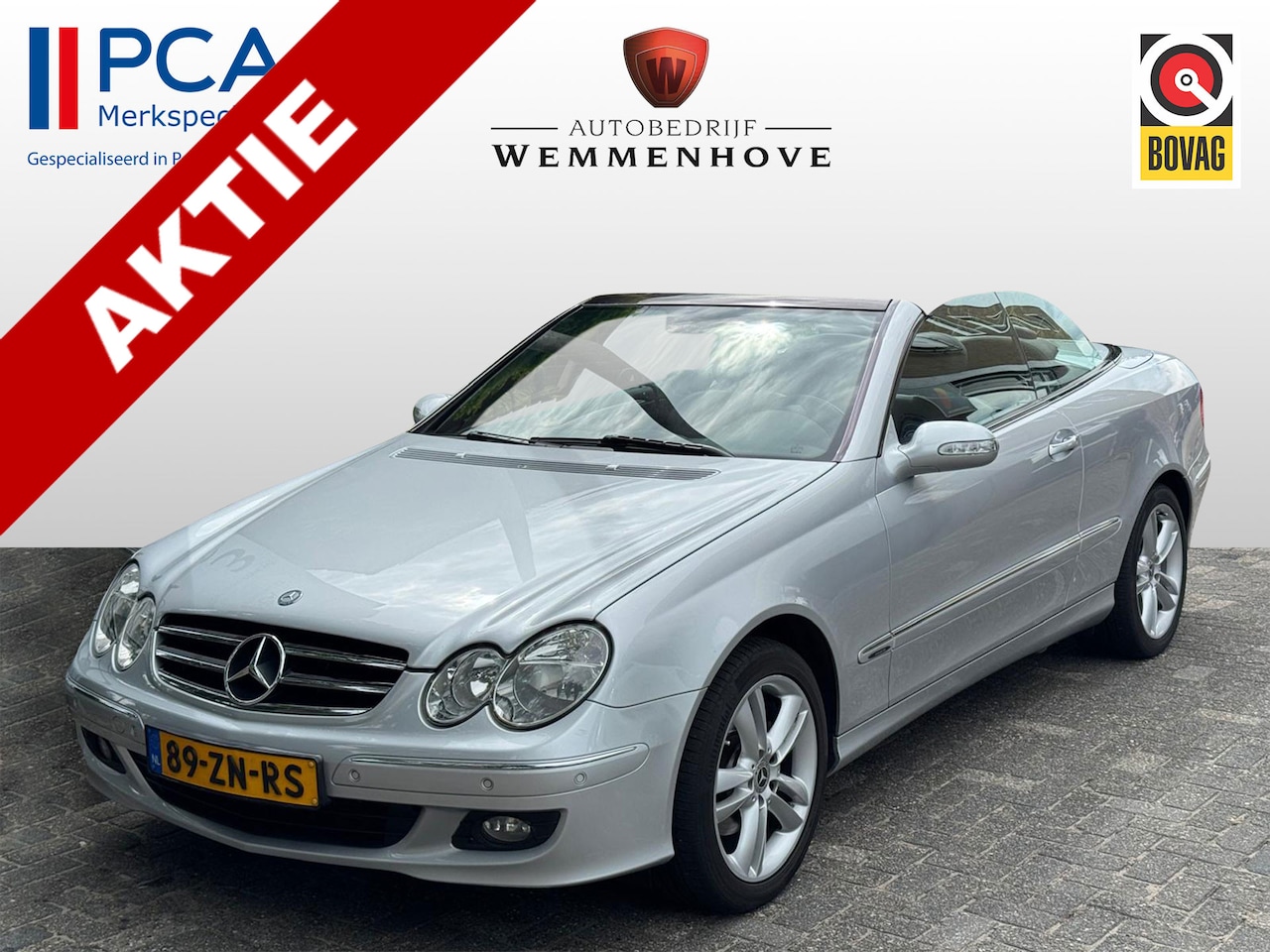 Mercedes-Benz CLK-klasse Cabrio - 200 K. Avantgarde Airco/Parkeersensoren/Stoelverw./Lichtmetalen velgen - AutoWereld.nl
