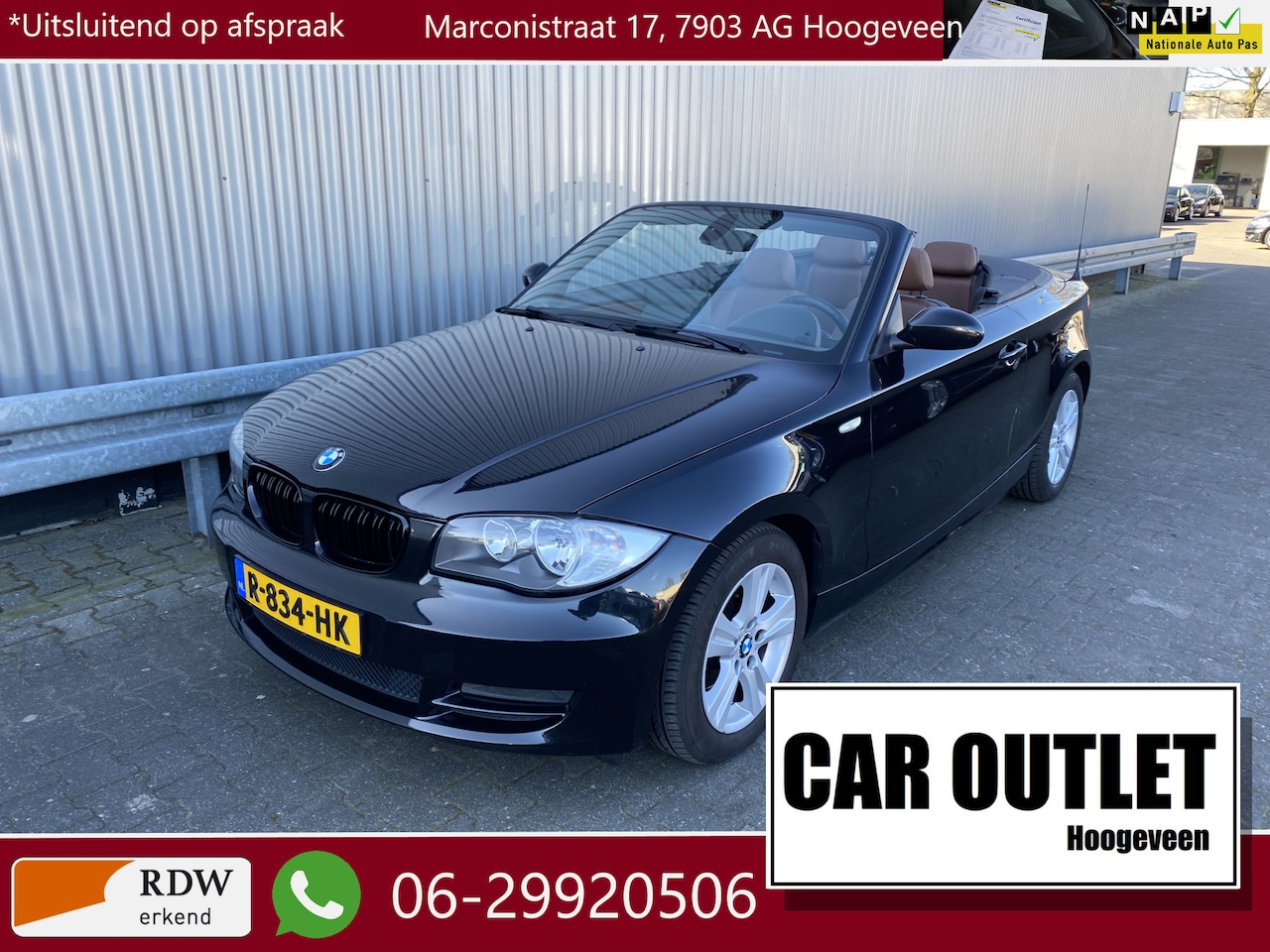 BMW 1-serie Cabrio - 118i Leer, Clima, Stoelvw, CC, Carplay, Windscherm, LM, nw. APK – Inruil Mogelijk – - AutoWereld.nl